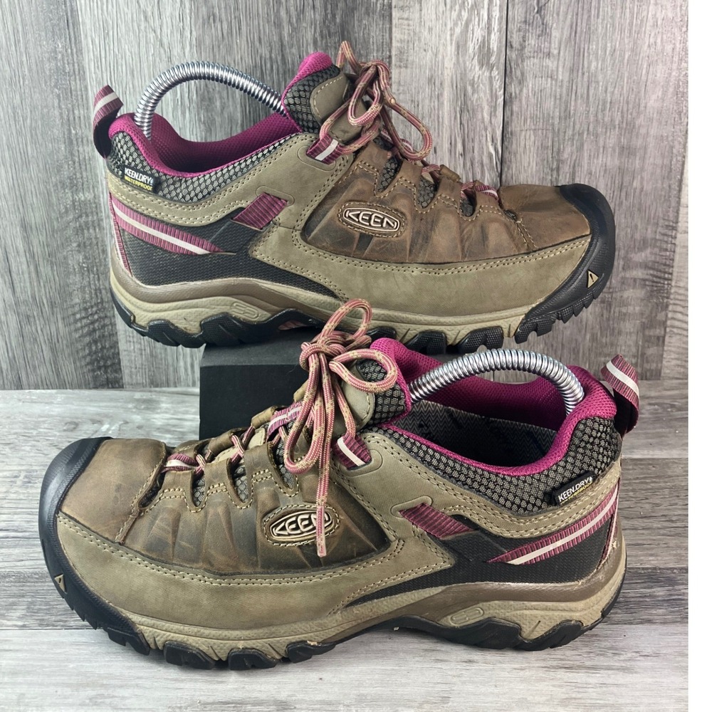 Keen Targhee III Waterproof Hiking Shoes Brown Magenta Womens 8 1018177